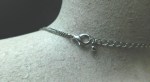 silvertone collar necklace 20 clasp